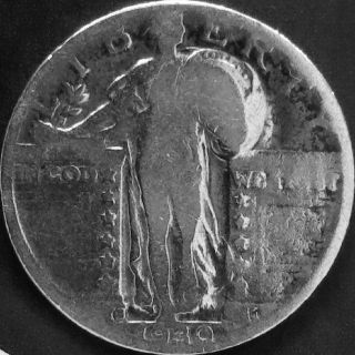 1930 S Standing Liberty Quarter 90% Silver Coin photo