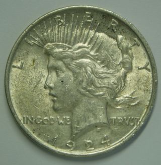 1924 P Peace Dollar 90% Us Silver photo