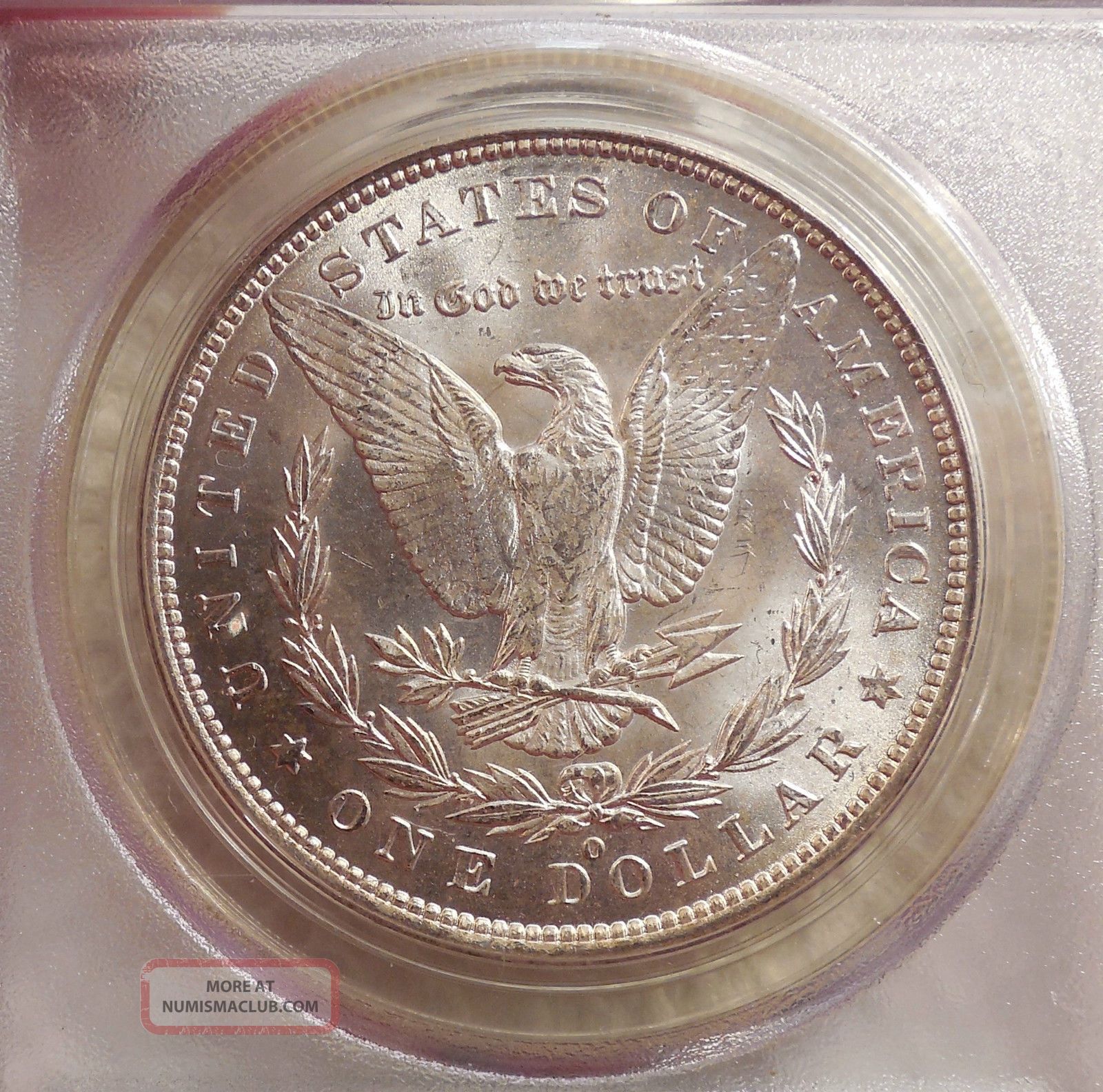 1887/6 - O $1 Morgan Silver Dollar - Pcgs Ms62 - Very Pretty B. U. Coin