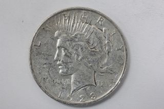 1923 D Peace Dollar 90% Silver Coin Denver photo