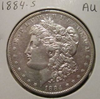 1884 - S Morgan Silver Dollar Au Rare Key Date Us Silver Coin photo