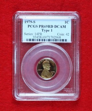 1979 - S Type 1 Proof Lincoln Memorial Cent Graded Pr69rd Dcam By Pcgs photo