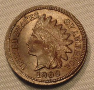 1909 Indian Head Cent Depressed Die Error Choice Unc Brown Old Us Coin Ede8 - 42 photo