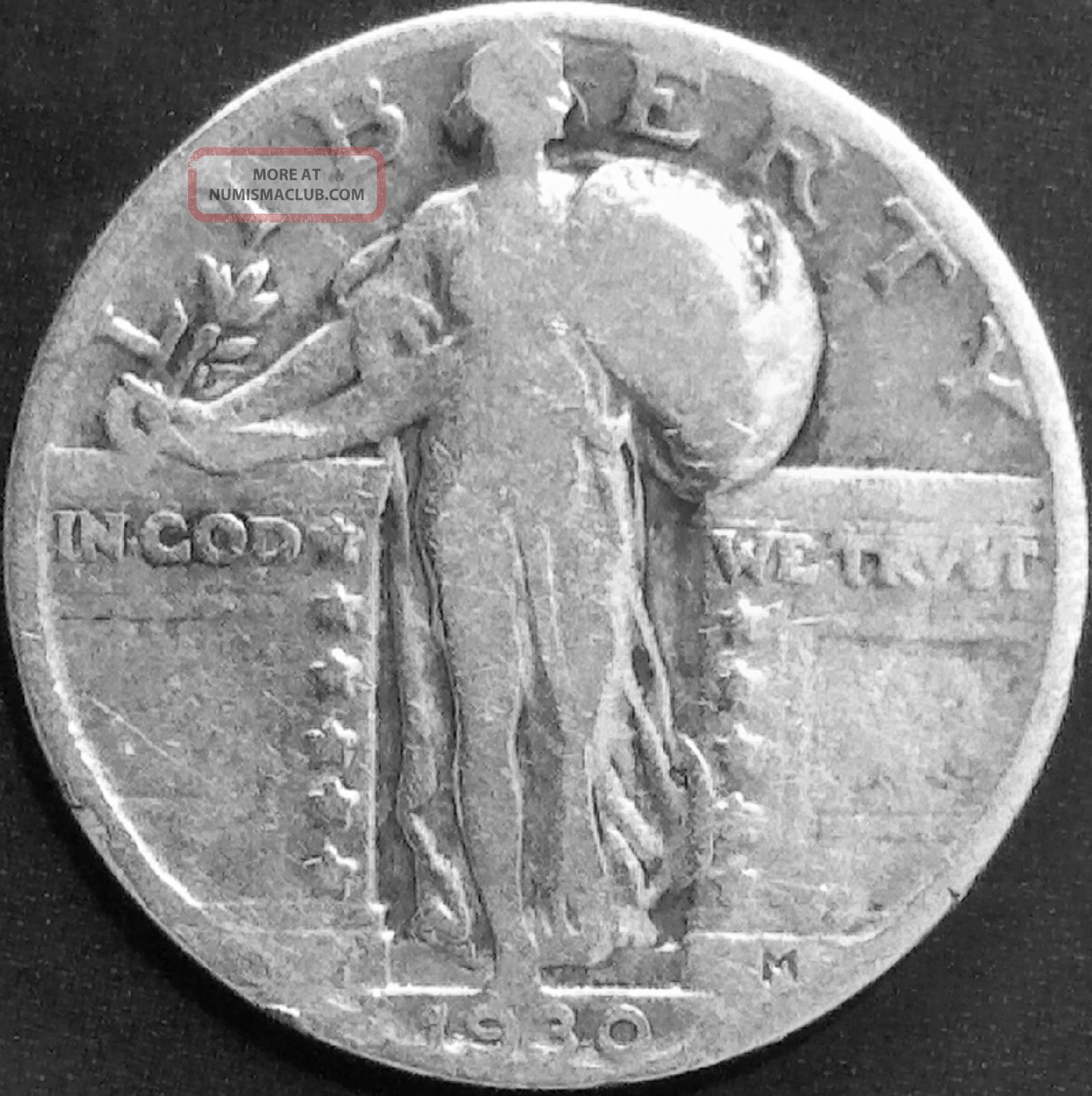 1930 Standing Liberty Quarter 90 Silver Coin