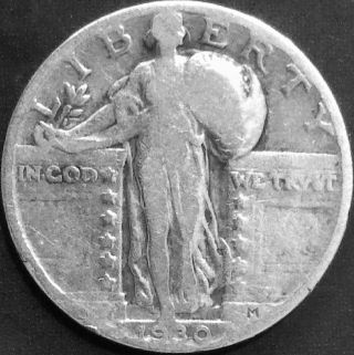 1930 Standing Liberty Quarter 90% Silver Coin photo
