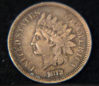 1872 Indian Head Cent Higher Grade (c0422) photo