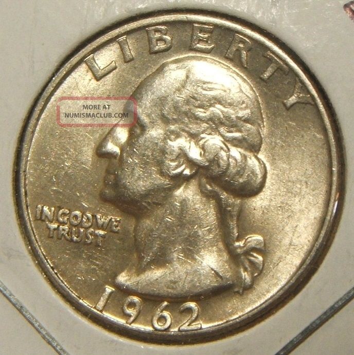 1962 D Washington Silver Quarter Bu Unc 1962 D Washington Silver Quarter Bu Unc