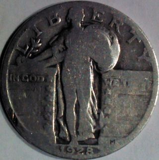 1928 Standing Liberty Quarter @ 90% Silver Coin photo