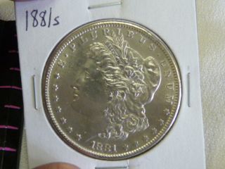 1881 - S Morgan Silver Dollar - Unc - Great Eye Appeal photo