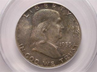 1953 Pcgs Ms 64 Fbl Franklin Silver Half Dollar Id Ee29 photo