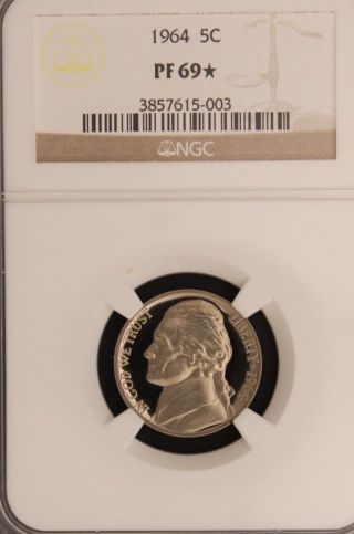 1964 Jefferson Ngc Pf 69 Star.  Ultra Cameo Obverse 1 Of Only 20. photo