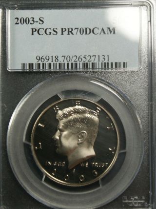 2003 - S Clad Kennedy Pcgs Pr 70 Deep Cameo.  Incredible Contrast - Flawless photo