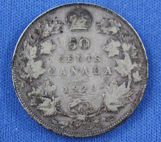 1929 Canada 50 Cents Silver Coin photo