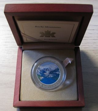 2003 Proof $20 Natural Wonders - Rockies Rocky Mountains Canada.  9999 Silver photo