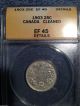 1903 25c Canada 25 Cent Silver Coin Graded Xf 45 By Anacs Coins: Canada photo 2