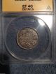 1870 25c Canada 25 Cent Silver Coin Graded Xf 40 By Anacs Coins: Canada photo 1
