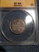 1870 25c Canada 25 Cent Silver Coin Graded Xf 40 By Anacs Coins: Canada photo 2