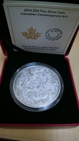 Canada 2014 $30 2 Oz Silver Coin - Contemporary Art - Tim Barnard photo