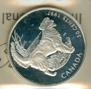 1997 Canada N.  S.  Silver 50 Cents Proof Ultra Heavy Cameo Finest Graded, photo