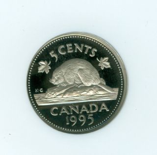1995 Canada 5 Cents Ngc Pr69 Ultra Heavy Cameo Finest Graded photo