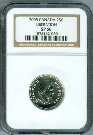 2005 Canada Liberation 25 Cents Ngc Sp66 3,  500 Minted Very Rare photo