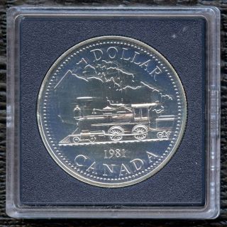 1981 Canada Uncirculated Silver Dollar Coin (23.  3 Grams.  500 Silver) No Tax photo