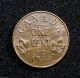 1933 Canada Small Cent Canadian One Cent Coin Coins: Canada photo 2