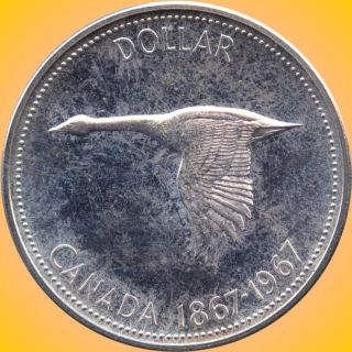 1967 Canada Silver Dollar Coin (centennial) (23.  33 Grams.  800 Silver) No Tax photo