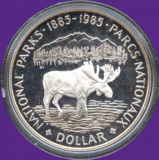 1985 Canada Proof Silver Dollar Coin (23.  3 Grams.  500 Silver) No Tax photo