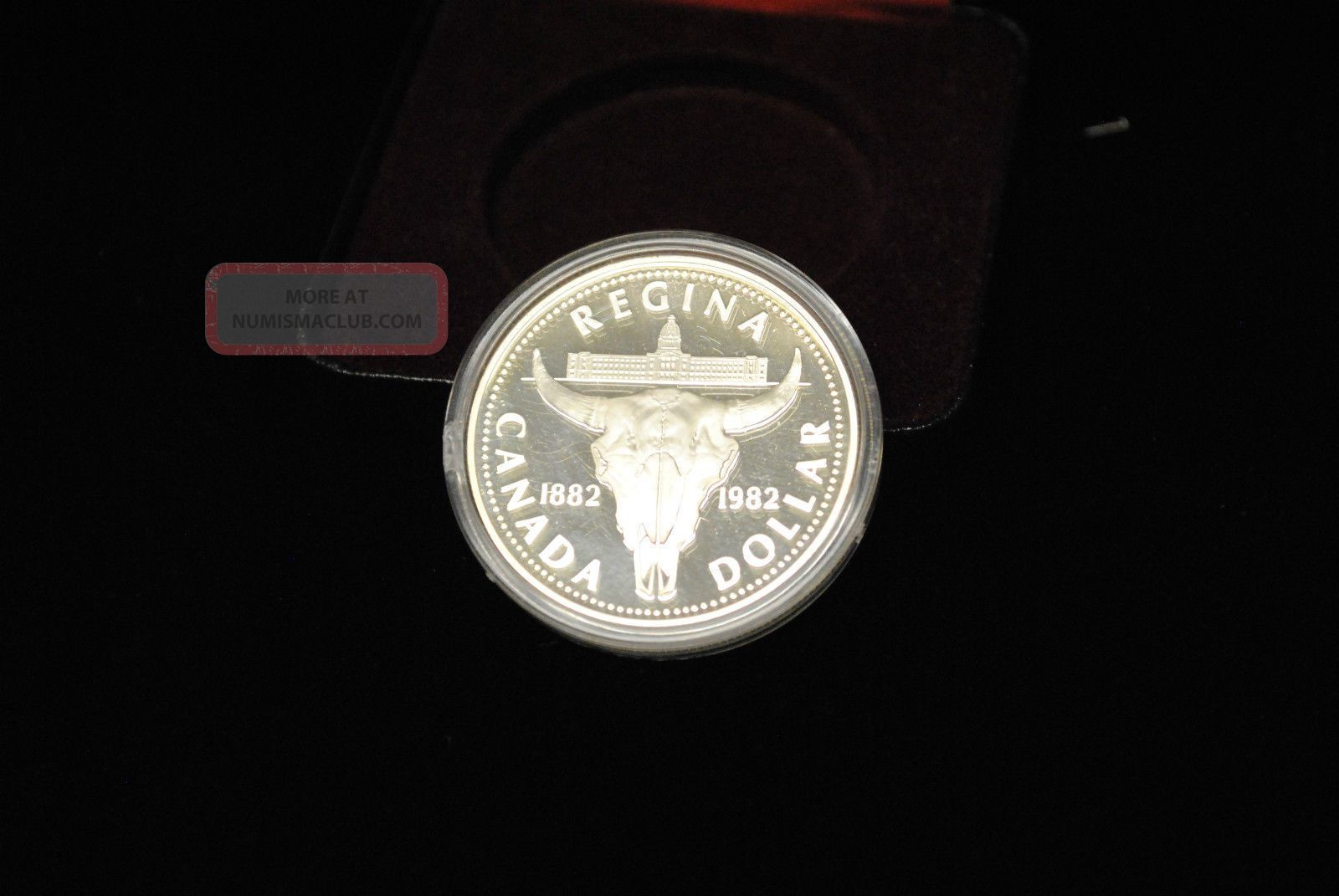1982 Canadian Silver Bu / Proof Dollar Coin Regina Steer Centennial Bullion Coins: Canada photo