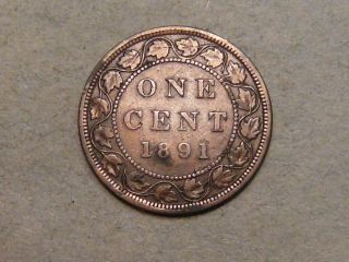1891 Canadian Large Cent 6327a photo