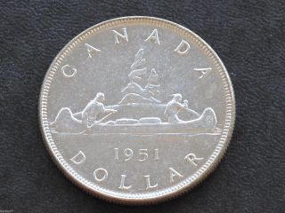 1951 Canada Silver Dollar Georgivs Vi Canadian Coin D3705 photo