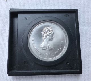 1976 Canadian Silver 5 Dollar Coin - 1976 Montreal Olympics,  Canoeing photo