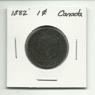 1882 Canadian 1 Cent Coin photo