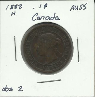 1882 Canadian 1 Cent Coin (10104) photo