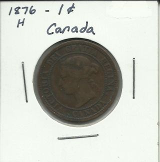 1876 - Canadian 1 Cent Coin (10105) photo