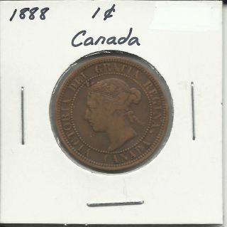 1888 - Canadian 1 Cent Coin (10027) photo