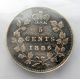 1886 Small 6 Five Cents Iccs Ef - 40 Beauty Better Victoria 5¢ Silver Coins: Canada photo 1