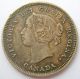 1883h Five Cents Vf - 30 Scarce Date Vf - Ef Key Victoria Half Dime Coins: Canada photo 1