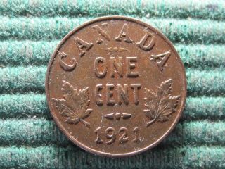 Canada Higher Grade 1921 Vf Small Cent photo
