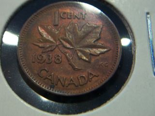 1938 Canada Cent Au Red Brown photo