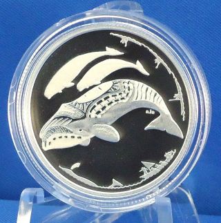 Canada 2014 Bowhead Whale Hunt Life In The North 1/4 Oz Fine Silver $3 Proof photo