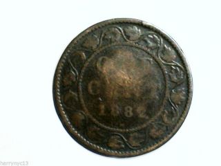 1882 H Canada Large Cent Victoria One Penny photo