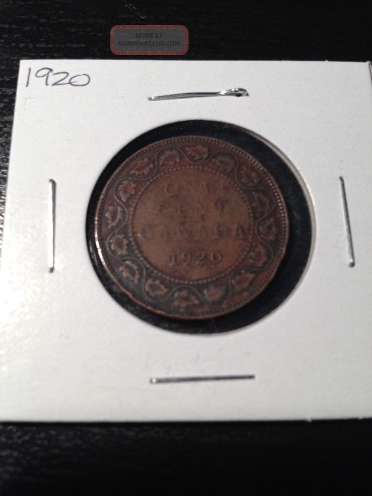 1920 Canadian Large Cent Coins: Canada photo