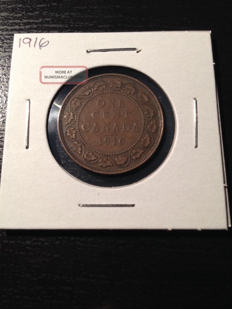 1916 Canadian Large Cent Coins: Canada photo
