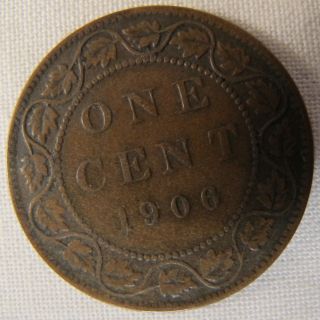 1906 Canada Large Cent Penny Please See Pictures And Description Low Mintage photo