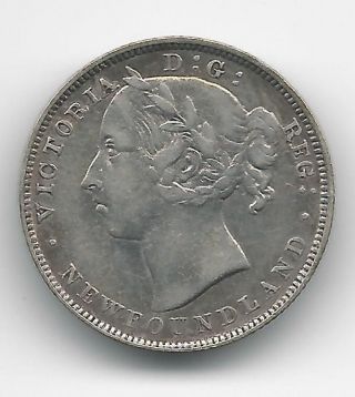 1890 Newfoundland Twenty Cent Coin Extra Fine (sc2) photo