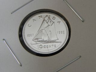 1992 Bu / Pl Nc Canadian Canada Bluenose Dime Ten 10 Cent (1867 - 1992) photo