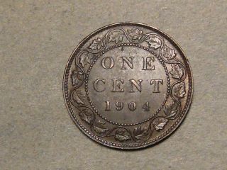 1904 Canadian Large Cent (au++ - Unc. ) 3164 photo