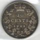 Tmm 1901 Victoria Silver Dime Canada Vf Coins: Canada photo 2